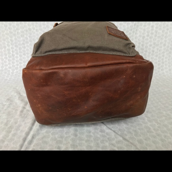 MAHI Leather Canvas backpack - Picture 6 of 8